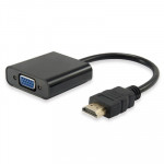CAVI COMMUTATORI E ADATTATORI - ADATTATORE HDMI EQUIP 11903607 DA HDMI-M A HD15 VGA -F CON AUDIO -25CM - EAN: 4015867194829 - Borgaro Online